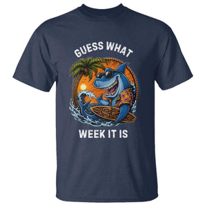 Funny Shark Guess What Week It Is T Shirt Shark Awareness Summer Vacation