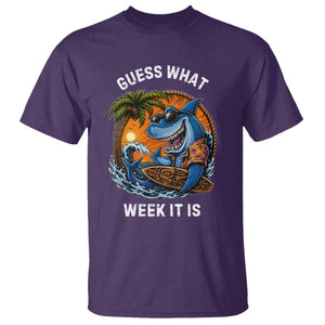Funny Shark Guess What Week It Is T Shirt Shark Awareness Summer Vacation