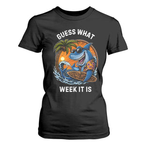 Funny Shark Guess What Week It Is T Shirt For Women Shark Awareness Summer Vacation