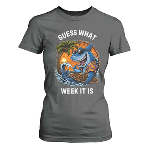 Funny Shark Guess What Week It Is T Shirt For Women Shark Awareness Summer Vacation