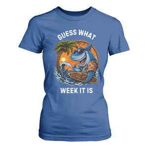 Funny Shark Guess What Week It Is T Shirt For Women Shark Awareness Summer Vacation