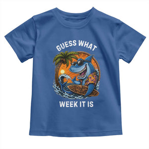 Funny Shark Guess What Week It Is Toddler T Shirt Shark Awareness Summer Vacation