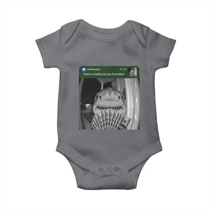 There is Motion at Your Front Door Funny Shark Motion Meme Baby Onesie