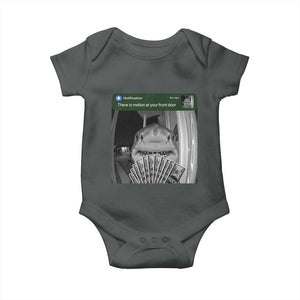 There is Motion at Your Front Door Funny Shark Motion Meme Baby Onesie