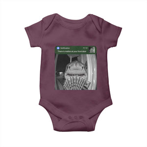 There is Motion at Your Front Door Funny Shark Motion Meme Baby Onesie