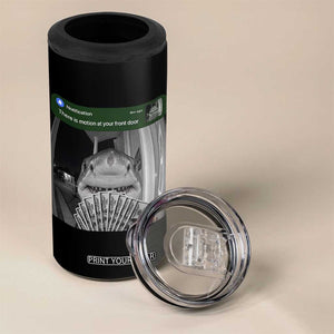There is Motion at Your Front Door Funny Shark Motion Meme 4 in 1 Can Cooler Tumbler
