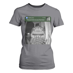 There is Motion at Your Front Door Funny Shark Motion Meme T Shirt For Women
