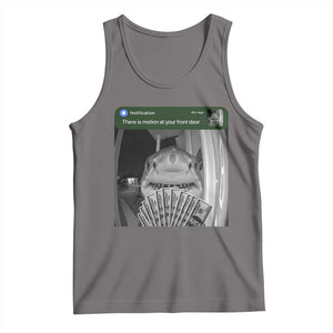 There is Motion at Your Front Door Funny Shark Motion Meme Tank Top