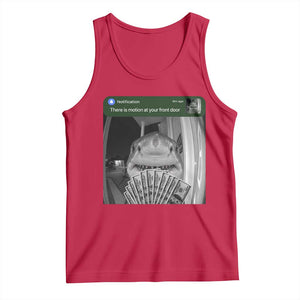 There is Motion at Your Front Door Funny Shark Motion Meme Tank Top