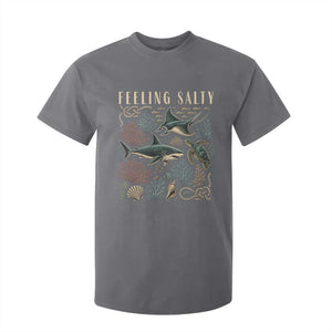 Feeling Salty Shark Lover Vintage Ocean Life T Shirt For Kid