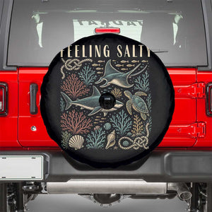 Feeling Salty Shark Lover Vintage Ocean Life Spare Tire Cover