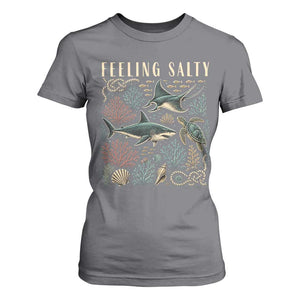Feeling Salty Shark Lover Vintage Ocean Life T Shirt For Women
