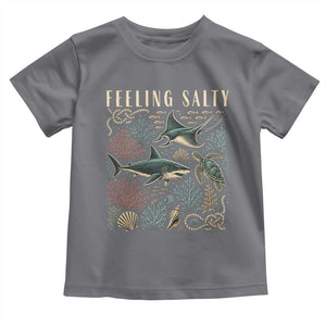Feeling Salty Shark Lover Vintage Ocean Life Toddler T Shirt