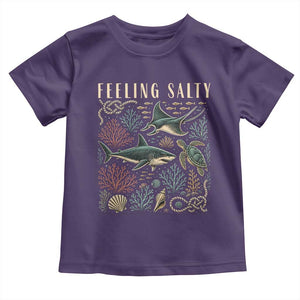 Feeling Salty Shark Lover Vintage Ocean Life Toddler T Shirt