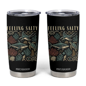 Feeling Salty Shark Lover Vintage Ocean Life Tumbler Cup