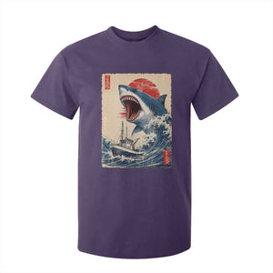 Megalodon Shark Japanese Vintage Graphic Ukiyo e Art T Shirt For Kid