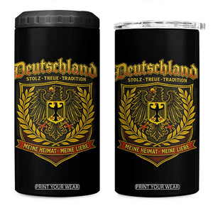 German Heritage Pride 4 in 1 Can Cooler Tumbler Deutschland Stolz Treue Tradition Meine Heimat Meine Liebe TS11 One Size: 16 oz Black Print Your Wear