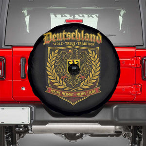 German Heritage Pride Spare Tire Cover Deutschland Stolz Treue Tradition Meine Heimat Meine Liebe TS11 Black Print Your Wear