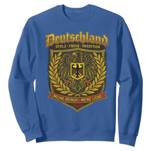 German Heritage Pride Sweatshirt Deutschland Stolz Treue Tradition Meine Heimat Meine Liebe TS11 Royal Blue Print Your Wear