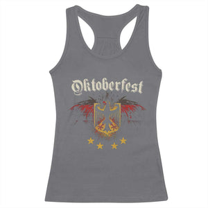 Oktoberfest German Drinking Festival Racerback Tank Top Bundesadler Coat of Arms Star TS11 Charcoal Print Your Wear