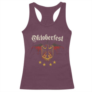 Oktoberfest German Drinking Festival Racerback Tank Top Bundesadler Coat of Arms Star TS11 Maroon Print Your Wear
