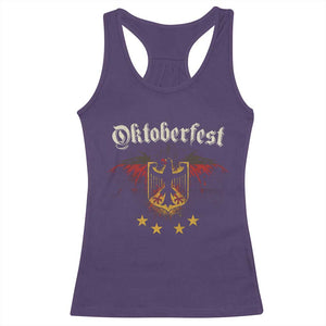 Oktoberfest German Drinking Festival Racerback Tank Top Bundesadler Coat of Arms Star TS11 Purple Print Your Wear