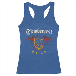 Oktoberfest German Drinking Festival Racerback Tank Top Bundesadler Coat of Arms Star TS11 Royal Blue Print Your Wear