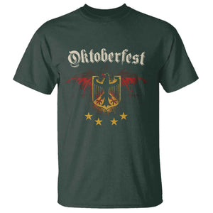 Oktoberfest German Drinking Festival T Shirt Bundesadler Coat of Arms Star TS11 Dark Forest Green Print Your Wear