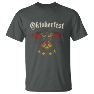 Oktoberfest German Drinking Festival T Shirt Bundesadler Coat of Arms Star TS11 Dark Heather Print Your Wear