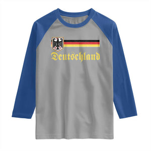 Deutschland German Heritage Pride Raglan Shirt Bundesadler Coat of Arms TS11 Sport Gray Royal Print Your Wear