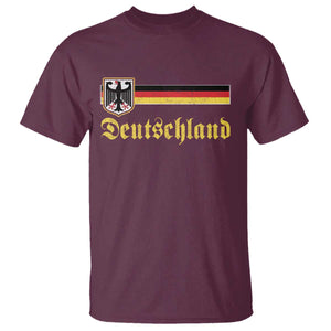 Deutschland German Heritage Pride T Shirt - Bundesadler Coat of Arms Graphic Tee TS11 Maroon Print Your Wear