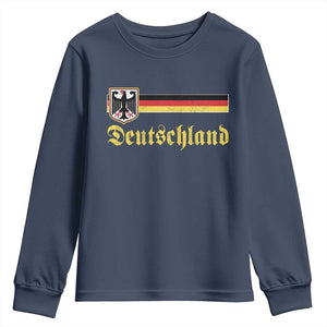 Deutschland German Heritage Pride Youth Sweatshirt Bundesadler Coat of Arms TS11 Navy Print Your Wear