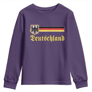 Deutschland German Heritage Pride Youth Sweatshirt Bundesadler Coat of Arms TS11 Purple Print Your Wear