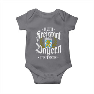 Bayern Bavaria German Baby Onesie Dem Freistaat Bayern Die Treue TS11 Charcoal Print Your Wear