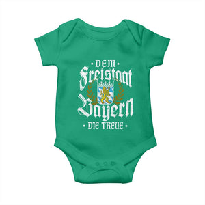 Bayern Bavaria German Baby Onesie Dem Freistaat Bayern Die Treue TS11 Irish Green Print Your Wear