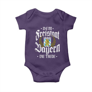 Bayern Bavaria German Baby Onesie Dem Freistaat Bayern Die Treue TS11 Purple Print Your Wear