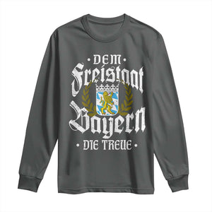 Bayern Bavaria German Long Sleeve Shirt Dem Freistaat Bayern Die Treue TS11 Dark Heather Print Your Wear