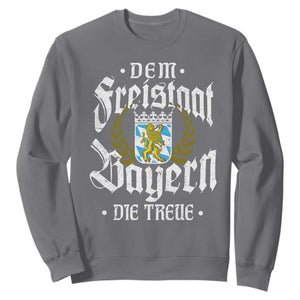 Bayern Bavaria German Sweatshirt Dem Freistaat Bayern Die Treue TS11 Charcoal Print Your Wear
