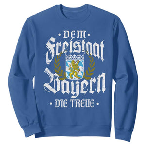 Bayern Bavaria German Sweatshirt Dem Freistaat Bayern Die Treue TS11 Royal Blue Print Your Wear