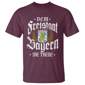 Bayern Bavaria German T Shirt Dem Freistaat Bayern Die Treue TS11 Maroon Print Your Wear
