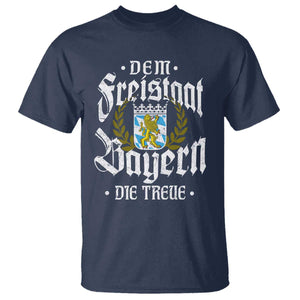 Bayern Bavaria German T Shirt Dem Freistaat Bayern Die Treue TS11 Navy Print Your Wear