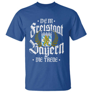 Bayern Bavaria German T Shirt Dem Freistaat Bayern Die Treue TS11 Royal Blue Print Your Wear