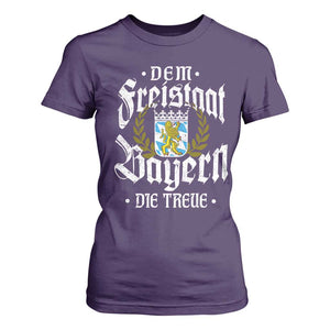 Bayern Bavaria German T Shirt For Women Dem Freistaat Bayern Die Treue TS11 Purple Print Your Wear