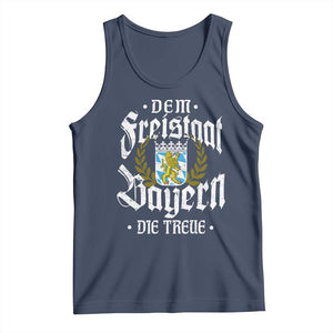 Bayern Bavaria German Tank Top Dem Freistaat Bayern Die Treue TS11 Navy Print Your Wear