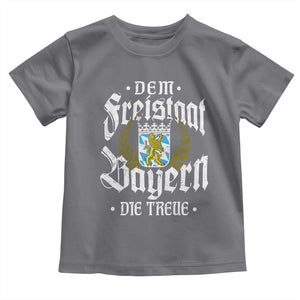 Bayern Bavaria German Toddler T Shirt Dem Freistaat Bayern Die Treue TS11 Charcoal Print Your Wear