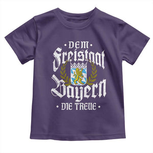 Bayern Bavaria German Toddler T Shirt Dem Freistaat Bayern Die Treue TS11 Purple Print Your Wear