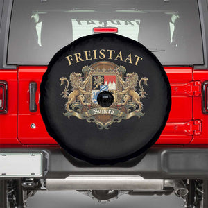 Bavarian Pride Spare Tire Cover Freistaat Bayern Golden Lion Coat Of Arms TS11 Black Print Your Wear