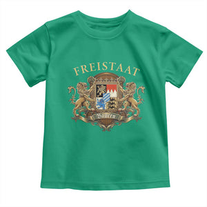 Bavarian Pride Toddler T Shirt Freistaat Bayern Golden Lion Coat Of Arms TS11 Irish Green Print Your Wear