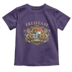 Bavarian Pride Toddler T Shirt Freistaat Bayern Golden Lion Coat Of Arms TS11 Purple Print Your Wear