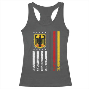 Patriotic Bundesadler Vintage German American Flag Racerback Tank Top Germany Heritage Pride TS11 Dark Heather Print Your Wear